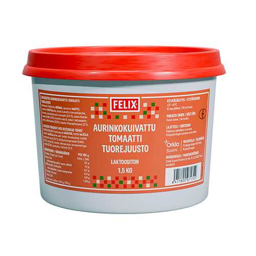 Felix Laktoositon Aurinkokuivattu Tomaatti Tuorejuusto 1 5kg Fort Deli